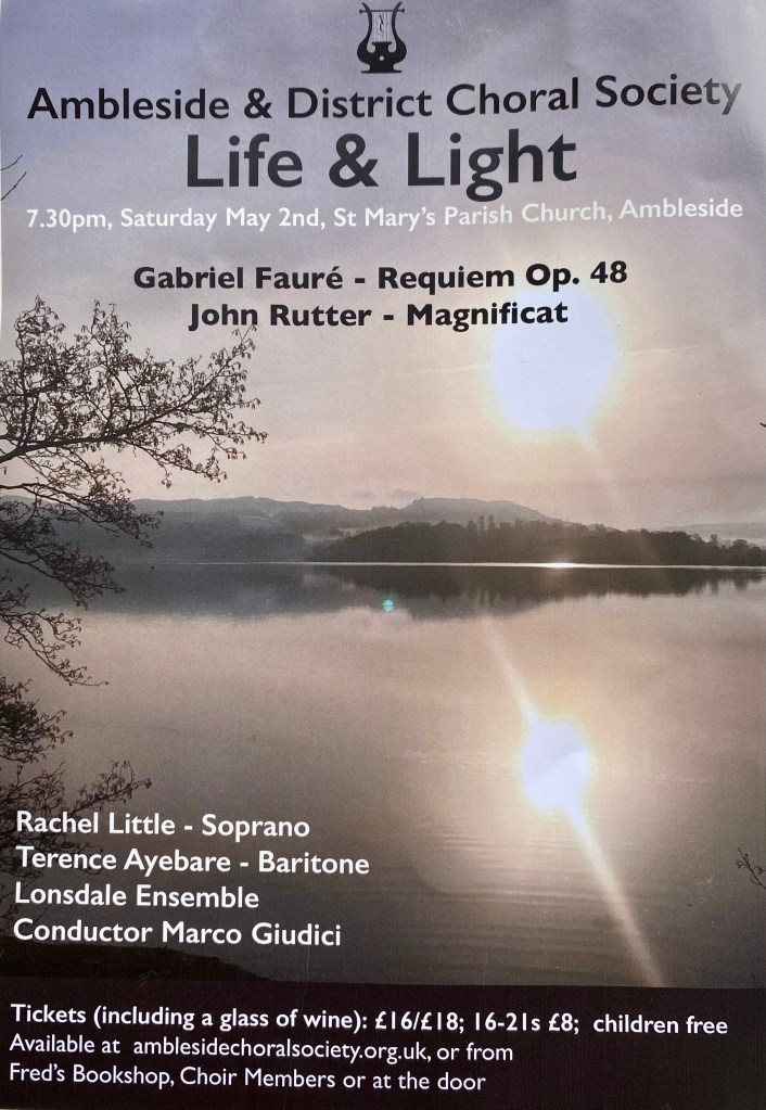 poster for the May concert